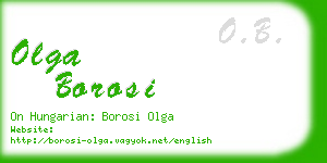 olga borosi business card